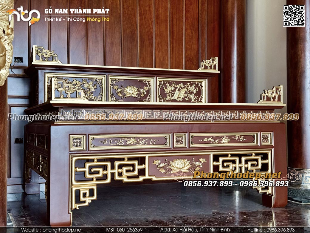 Mẫu bàn thờ triện đẹp